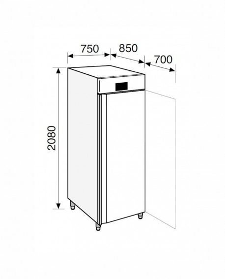 Armadio frigorifero Stagionatore 700 INOX Salumi - STG ALL 700 INOX S ADV - Refrigerazione - Everlasting