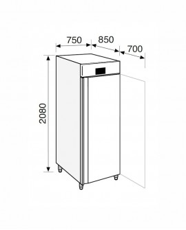 Armadio frigorifero Stagionatore 700 INOX Carni e Formaggi - STG ALL 700 INOX CF ADV - Refrigerazione - Everlasting